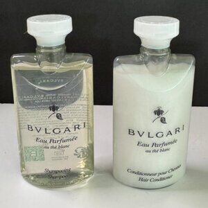 New Bvlgari Eau Parfumee Au the Blanc Perfume Shampoo & Conditioner 2.5oz Set